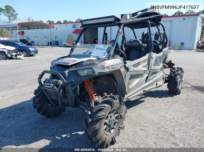 2018 Polaris Rzr Xp 4 1000 Eps Hg Lift Ed VIN: 3NSVFM996JF417637 Lot: 40554816