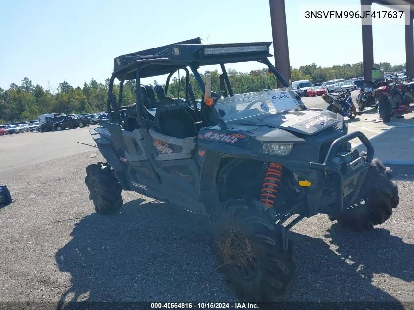 2018 Polaris Rzr Xp 4 1000 Eps Hg Lift Ed VIN: 3NSVFM996JF417637 Lot: 40554816