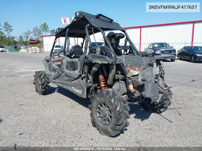 2018 Polaris Rzr Xp 4 1000 Eps Hg Lift Ed VIN: 3NSVFM996JF417637 Lot: 40554816