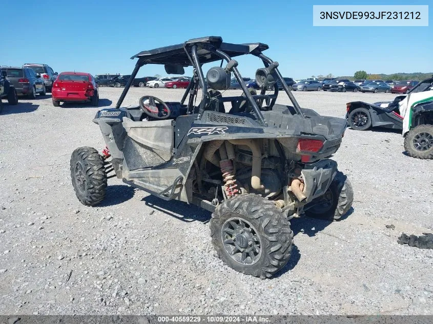 2018 Polaris Rzr Xp 1000 Eps VIN: 3NSVDE993JF231212 Lot: 40559229