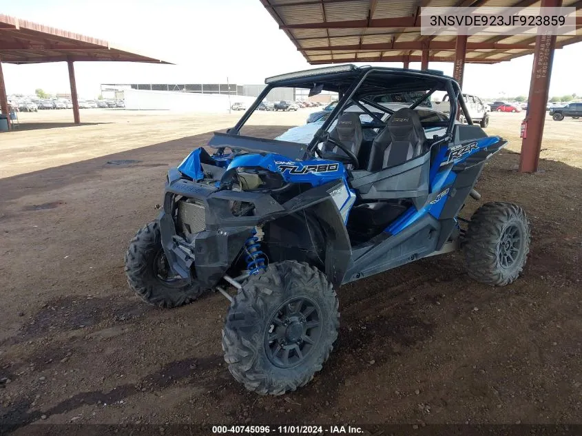 2018 Polaris Rzr Xp Turbo Eps VIN: 3NSVDE923JF923859 Lot: 40745096