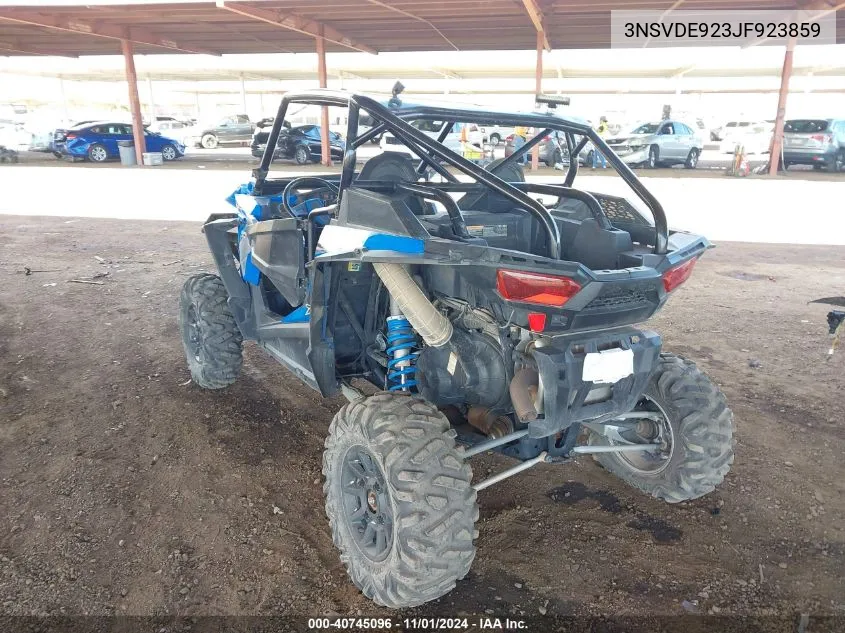 2018 Polaris Rzr Xp Turbo Eps VIN: 3NSVDE923JF923859 Lot: 40745096