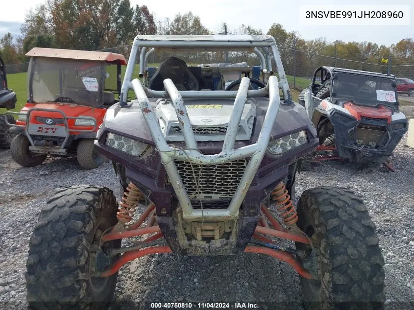 2018 Polaris Rzr S 1000 Eps VIN: 3NSVBE991JH208960 Lot: 40750810