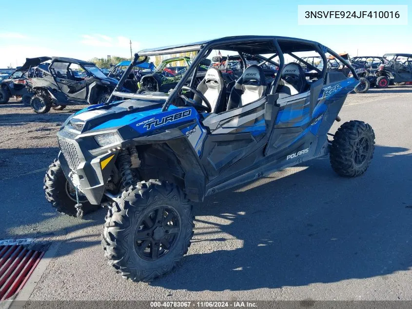 2018 Polaris Rzr Xp 4 Turbo Eps VIN: 3NSVFE924JF410016 Lot: 40783067