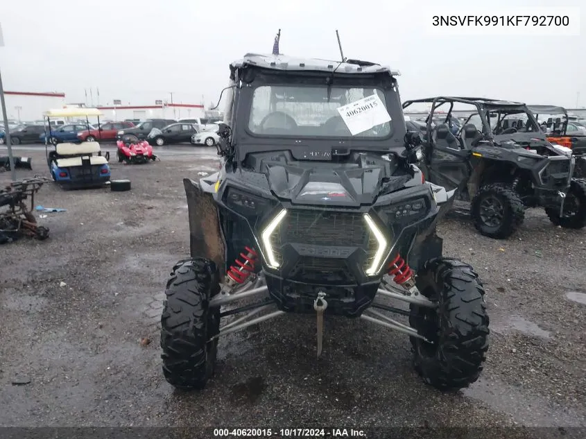 2019 Polaris Rzr Xp 4 1000 Eps Ride Command Edition VIN: 3NSVFK991KF792700 Lot: 40620015