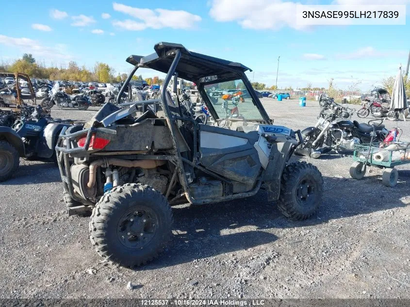 2020 Polaris Rzr S 1000 Premium VIN: 3NSASE995LH217839 Lot: 12125537