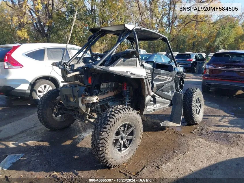 2021 Polaris Rzr Turbo S VIN: 3NSPAL920MF584505 Lot: 40665307