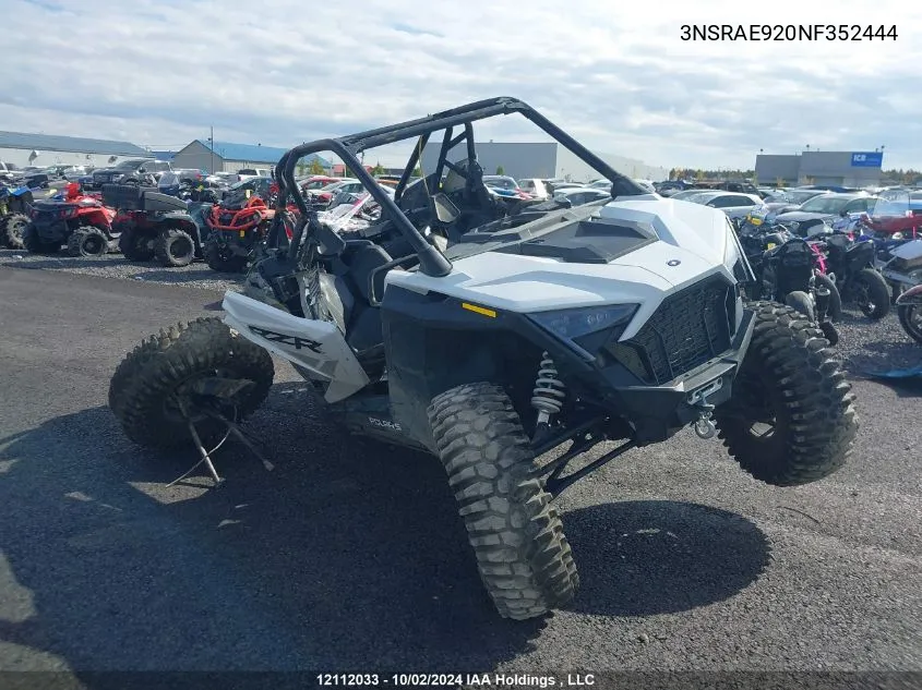 2022 Polaris Rzr Pro Xp Sport VIN: 3NSRAE920NF352444 Lot: 12112033