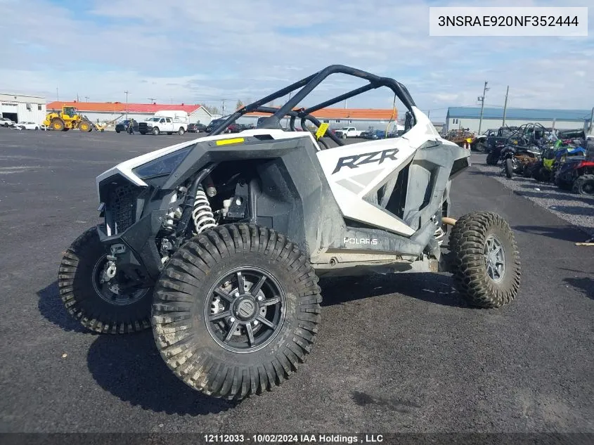 2022 Polaris Rzr Pro Xp Sport VIN: 3NSRAE920NF352444 Lot: 12112033