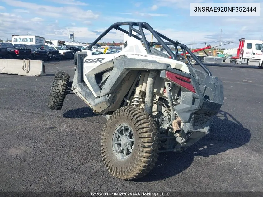 2022 Polaris Rzr Pro Xp Sport VIN: 3NSRAE920NF352444 Lot: 12112033