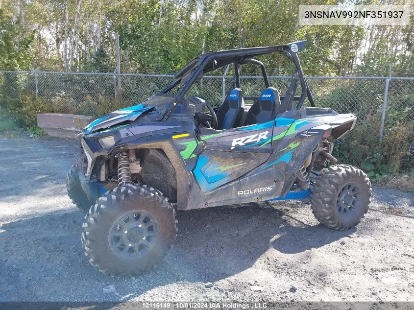 2022 Polaris Rzr Xp 1000 Premium VIN: 3NSNAV992NF351937 Lot: 12116149