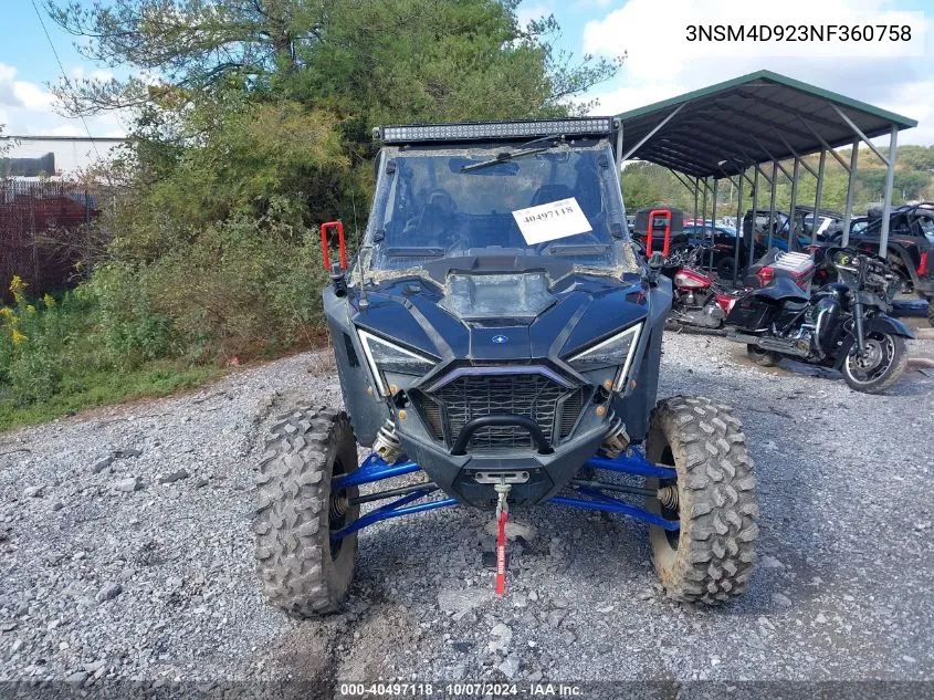 2022 Polaris Rzr Pro Xp 4 Ultimate VIN: 3NSM4D923NF360758 Lot: 40497118