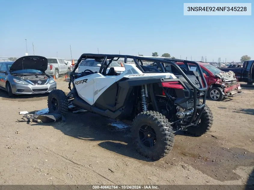 2022 Polaris Rzr Pro Xp 4 Sport VIN: 3NSR4E924NF345228 Lot: 40662764