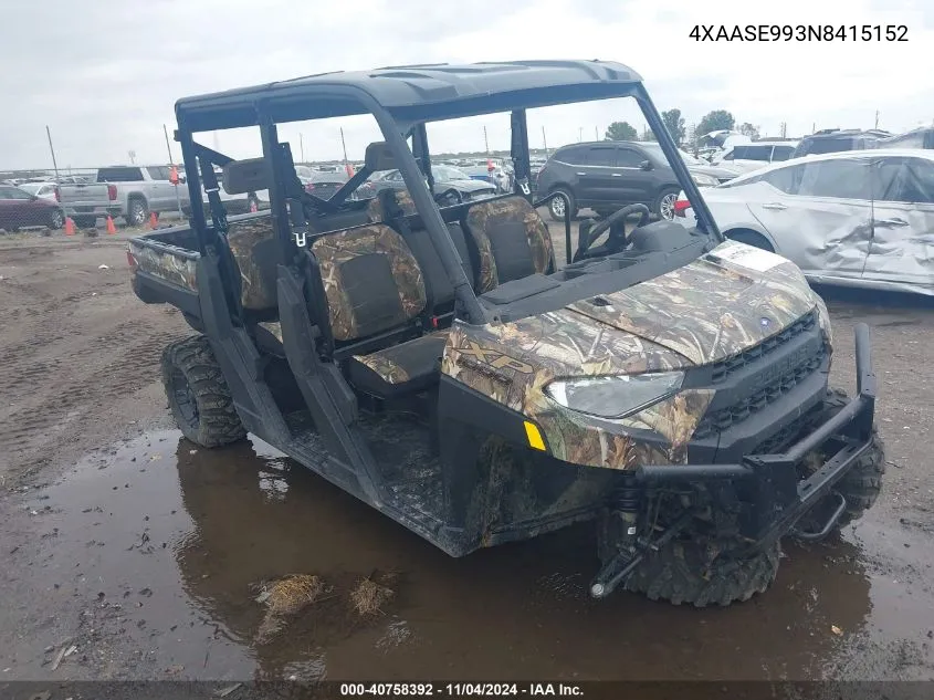 2022 Polaris Rzr Trail S 1000 Premium VIN: 4XAASE993N8415152 Lot: 40758392