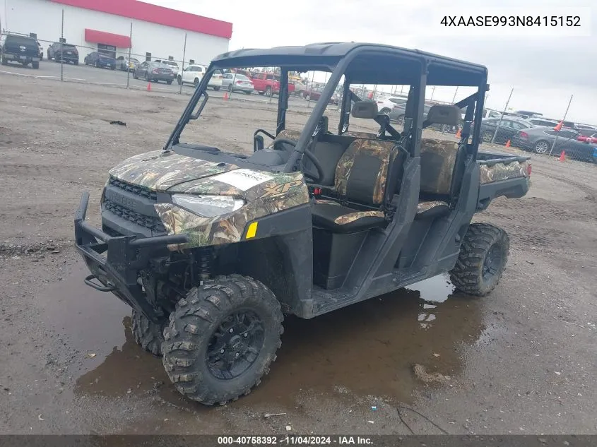 2022 Polaris Rzr Trail S 1000 Premium VIN: 4XAASE993N8415152 Lot: 40758392