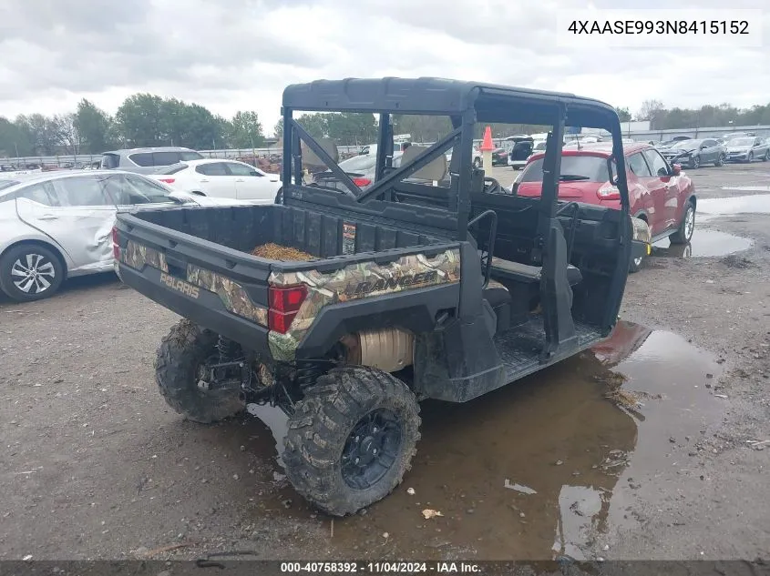 2022 Polaris Rzr Trail S 1000 Premium VIN: 4XAASE993N8415152 Lot: 40758392