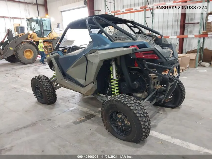 2022 Polaris Rzr Turbo R Premium VIN: 3NSGAK920NG387274 Lot: 40806008