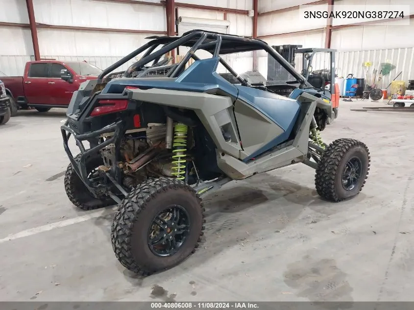 2022 Polaris Rzr Turbo R Premium VIN: 3NSGAK920NG387274 Lot: 40806008