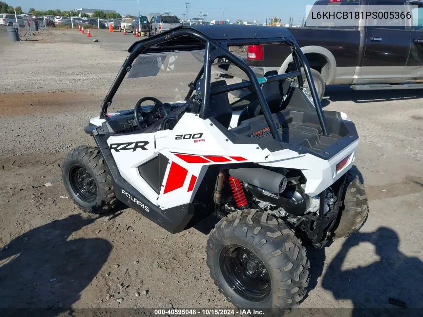 2023 Polaris Rzr 200 Efi VIN: L6KHCB181PS005366 Lot: 40595048