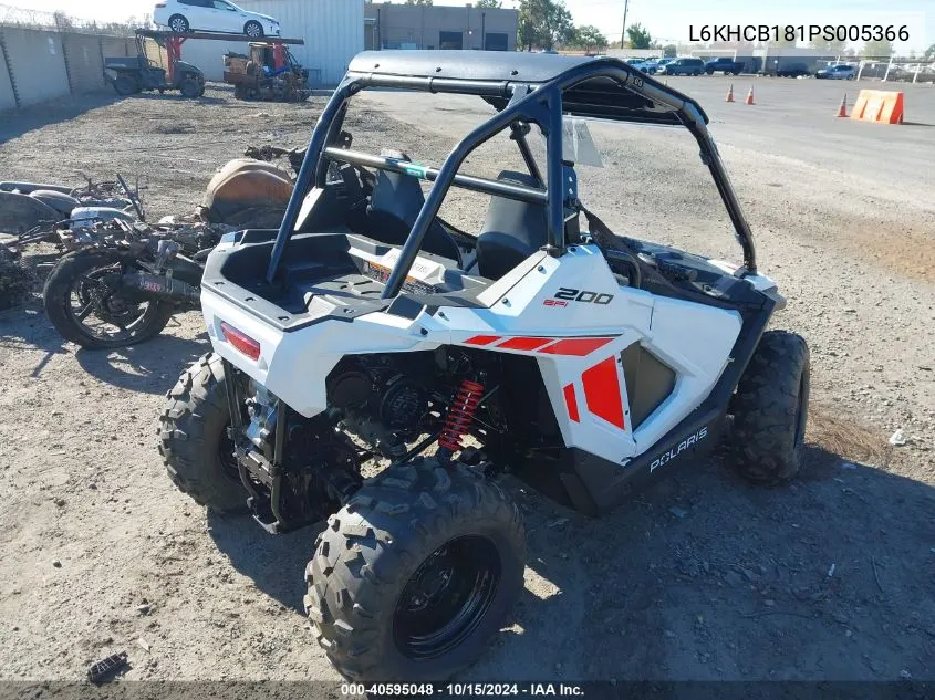 2023 Polaris Rzr 200 Efi VIN: L6KHCB181PS005366 Lot: 40595048