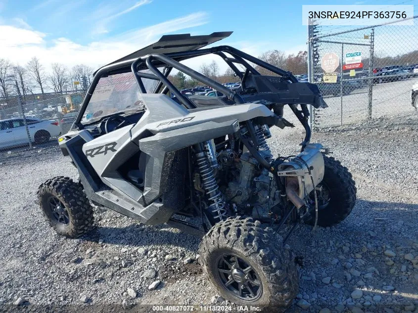 2023 Polaris Rzr Pro Xp Sport VIN: 3NSRAE924PF363756 Lot: 40827072