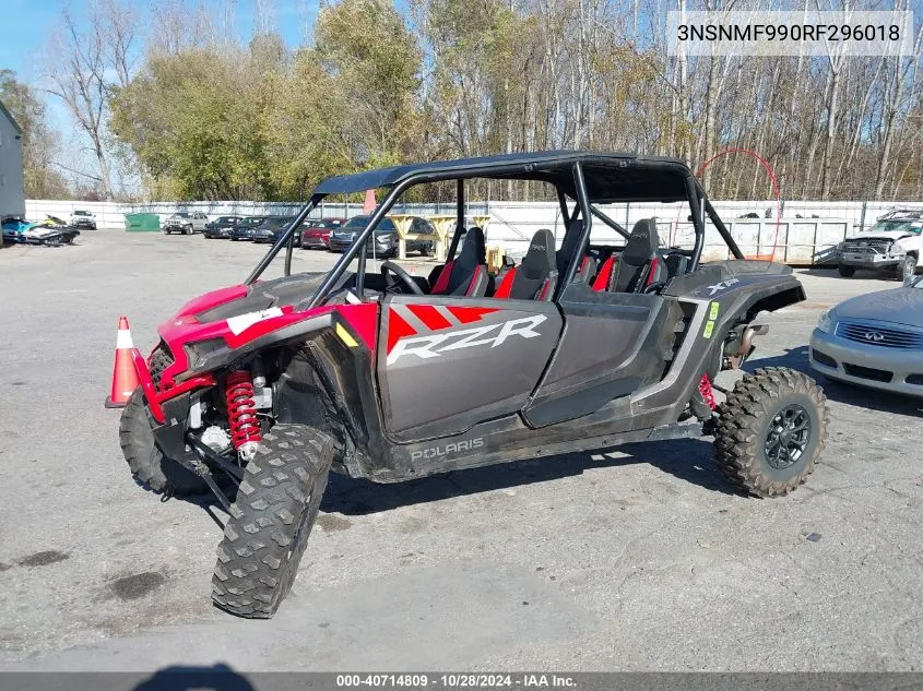 2024 Polaris Rzr Xp 4 1000 Ultimate VIN: 3NSNMF990RF296018 Lot: 40714809