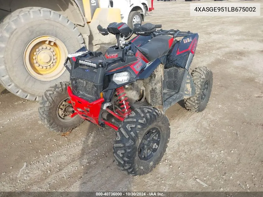 2020 Polaris Scrambler Xp 1000 S VIN: 4XASGE951LB675002 Lot: 40736000