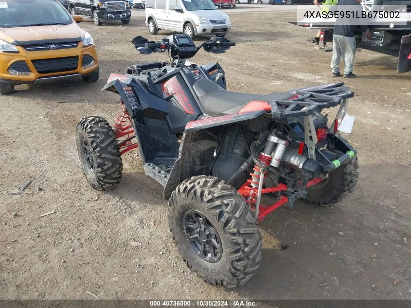 2020 Polaris Scrambler Xp 1000 S VIN: 4XASGE951LB675002 Lot: 40736000