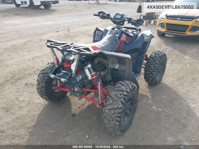 2020 Polaris Scrambler Xp 1000 S VIN: 4XASGE951LB675002 Lot: 40736000