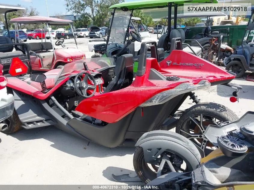 2015 Polaris Slingshot Sl VIN: 57XAAPFA8F5102918 Lot: 40672310