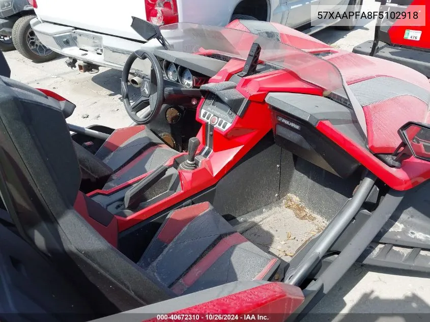 2015 Polaris Slingshot Sl VIN: 57XAAPFA8F5102918 Lot: 40672310