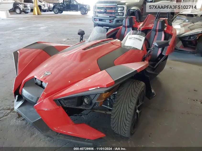 2015 Polaris Slingshot Sl VIN: 57XAAPFA3F5102714 Lot: 40729906