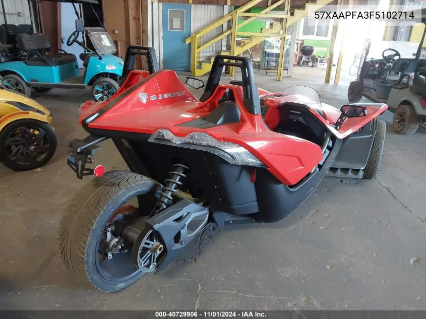 2015 Polaris Slingshot Sl VIN: 57XAAPFA3F5102714 Lot: 40729906