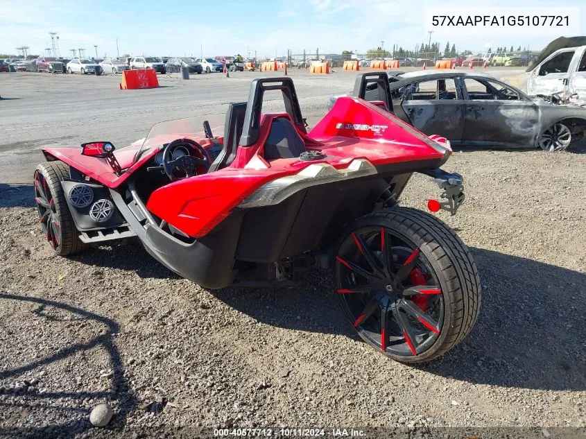 2016 Polaris Slingshot Sl VIN: 57XAAPFA1G5107721 Lot: 40577712