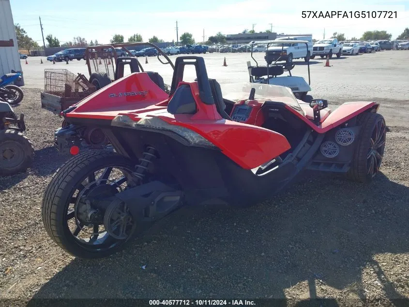 2016 Polaris Slingshot Sl VIN: 57XAAPFA1G5107721 Lot: 40577712