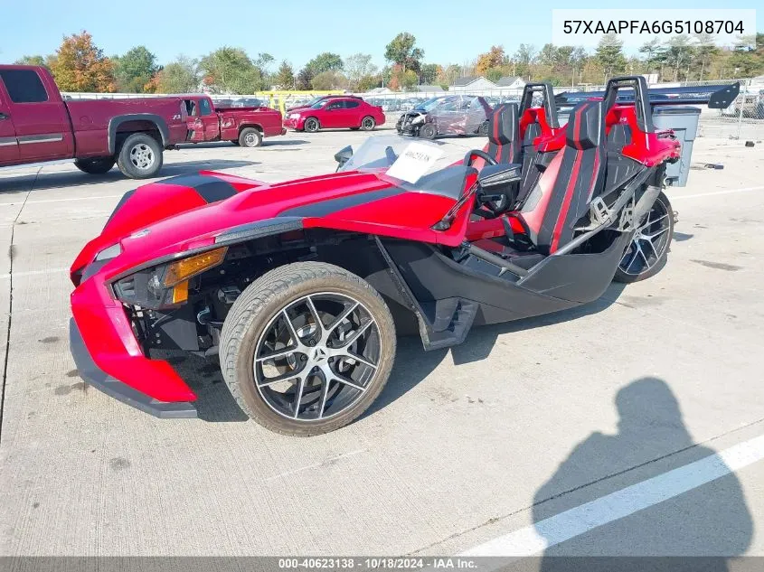 2016 Polaris Slingshot Sl VIN: 57XAAPFA6G5108704 Lot: 40623138