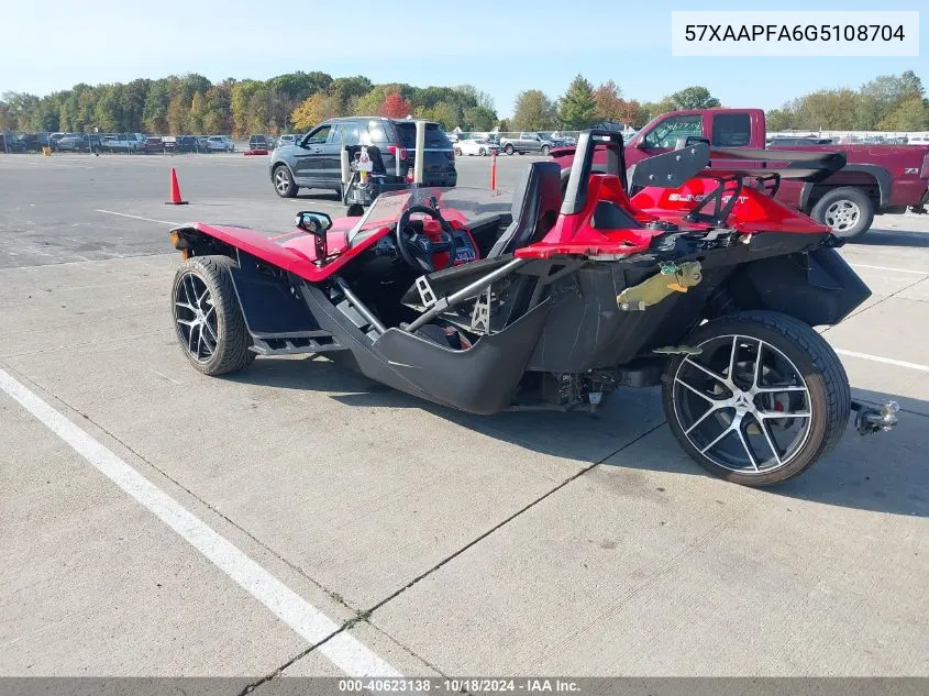 2016 Polaris Slingshot Sl VIN: 57XAAPFA6G5108704 Lot: 40623138