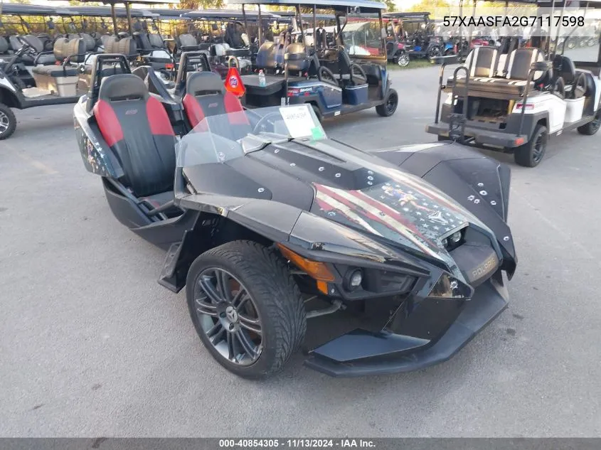 2016 Polaris Slingshot VIN: 57XAASFA2G7117598 Lot: 40854305