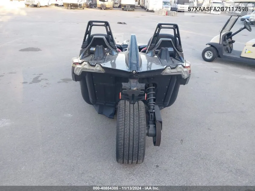 2016 Polaris Slingshot VIN: 57XAASFA2G7117598 Lot: 40854305