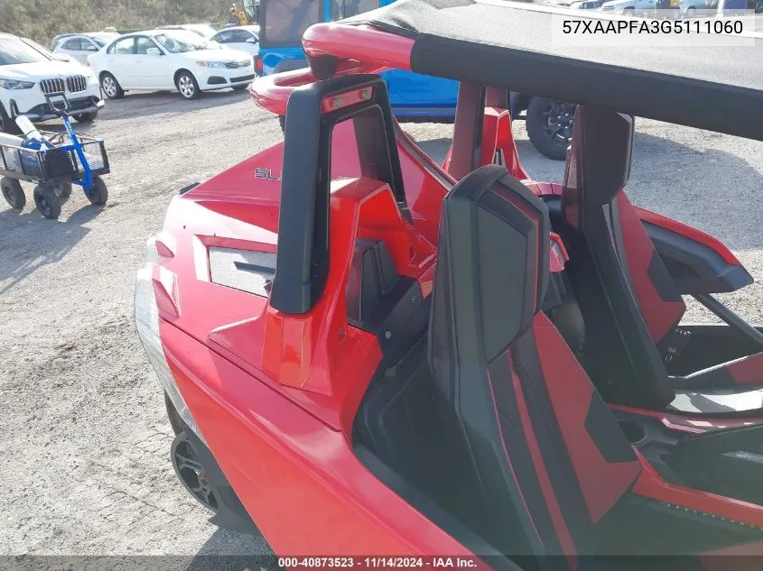 2016 Polaris Slingshot Sl VIN: 57XAAPFA3G5111060 Lot: 40873523