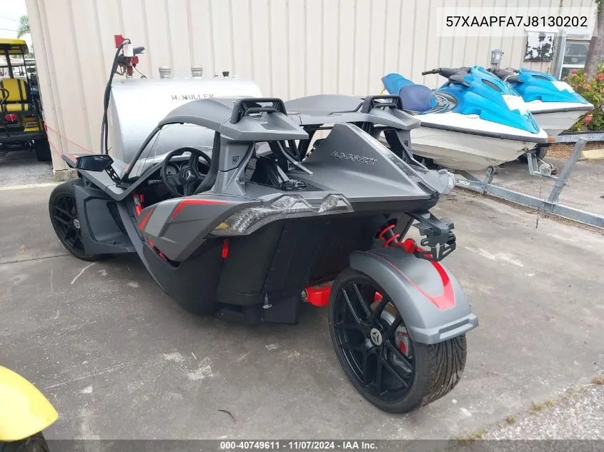 2018 Polaris Slingshot Sl VIN: 57XAAPFA7J8130202 Lot: 40749611