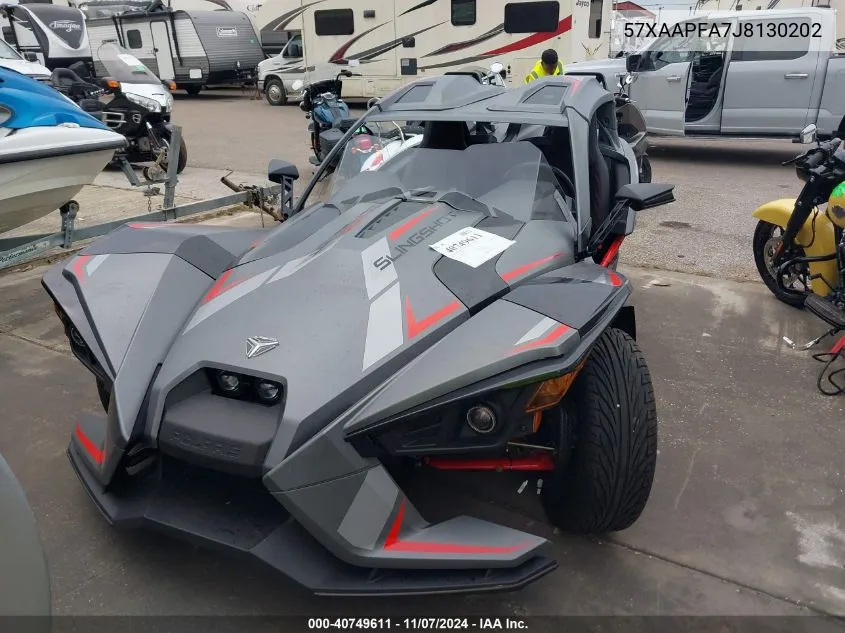 2018 Polaris Slingshot Sl VIN: 57XAAPFA7J8130202 Lot: 40749611