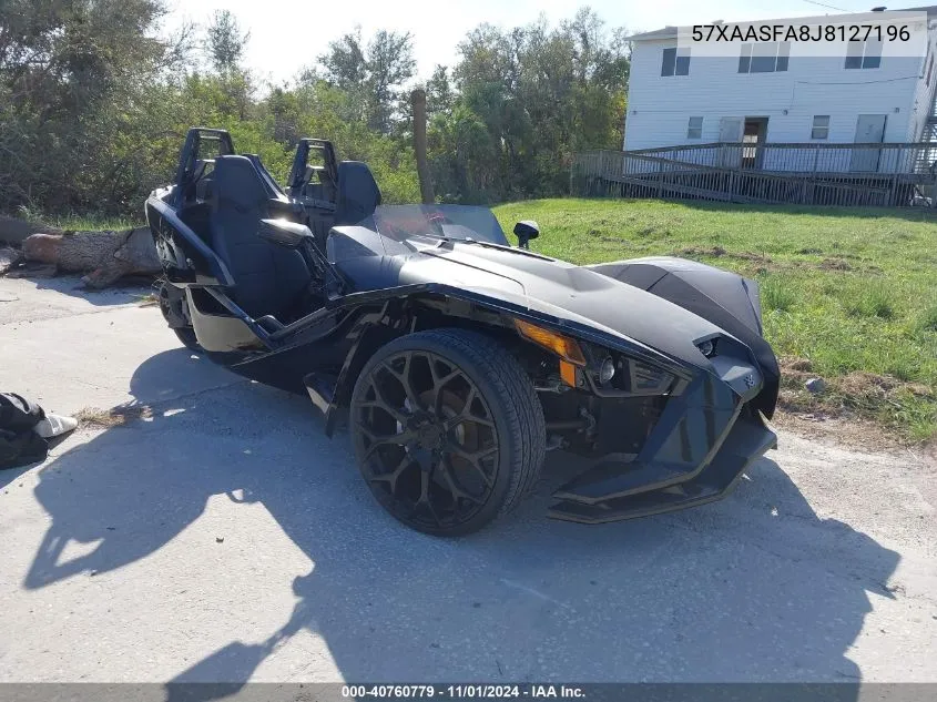 2018 Polaris Slingshot VIN: 57XAASFA8J8127196 Lot: 40760779