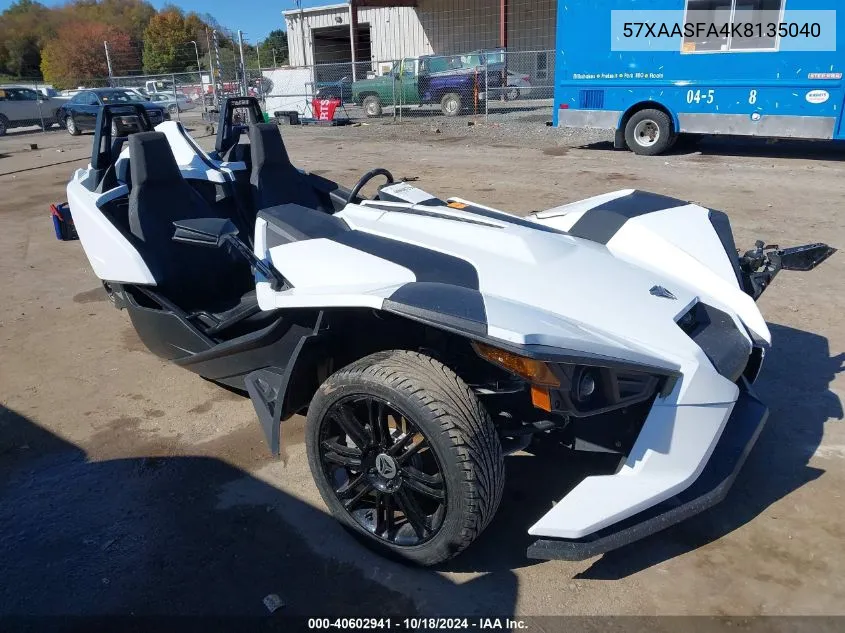 2019 Polaris Slingshot VIN: 57XAASFA4K8135040 Lot: 40602941