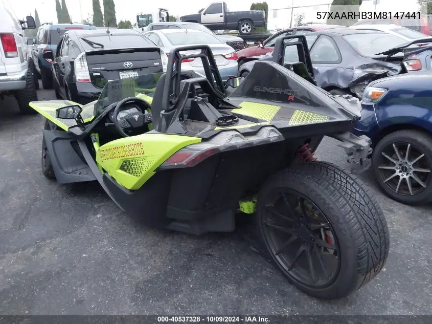 2021 Polaris Slingshot R/Le VIN: 57XAARHB3M8147441 Lot: 40537328