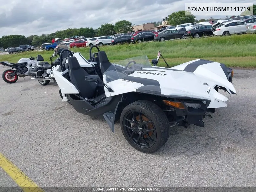 2021 Polaris Slingshot S With Technology Package VIN: 57XAATHD5M8141719 Lot: 40668111