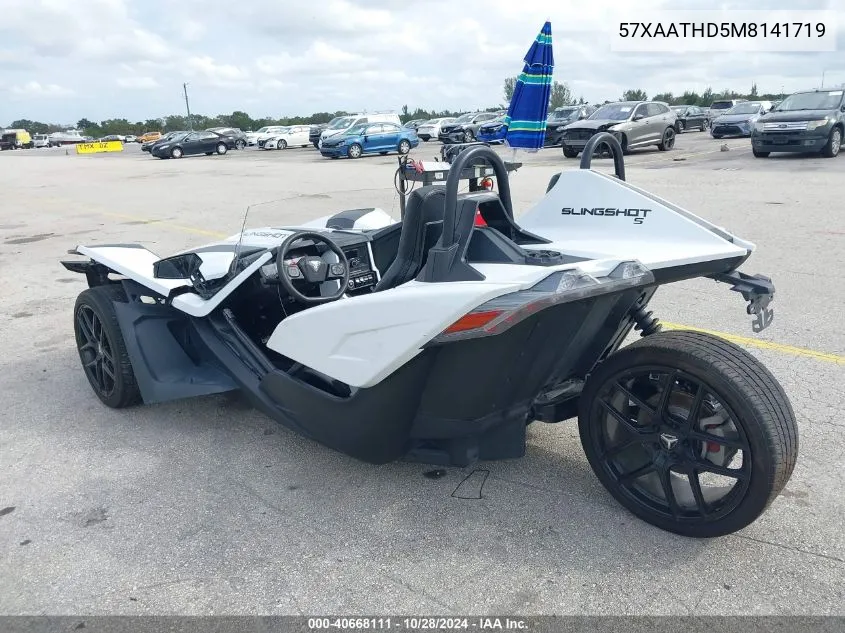 2021 Polaris Slingshot S With Technology Package VIN: 57XAATHD5M8141719 Lot: 40668111