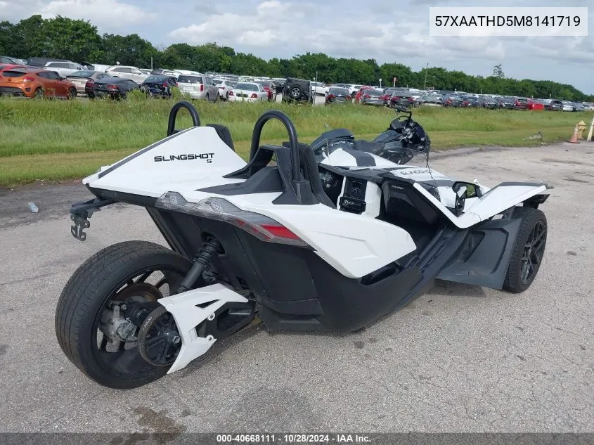 2021 Polaris Slingshot S With Technology Package VIN: 57XAATHD5M8141719 Lot: 40668111