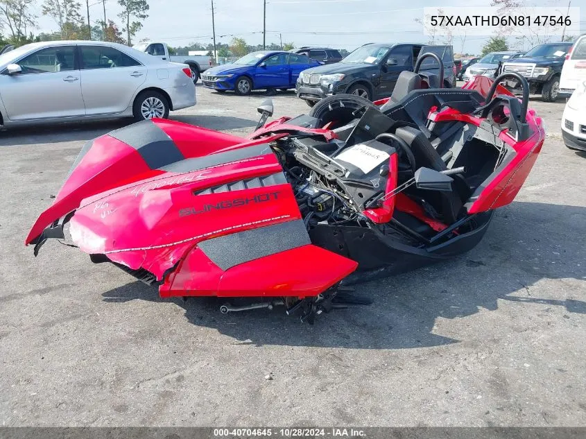 2022 Polaris Slingshot S With Technology Package VIN: 57XAATHD6N8147546 Lot: 40704645