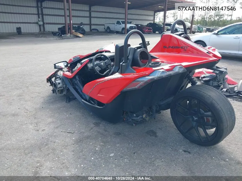 2022 Polaris Slingshot S With Technology Package VIN: 57XAATHD6N8147546 Lot: 40704645